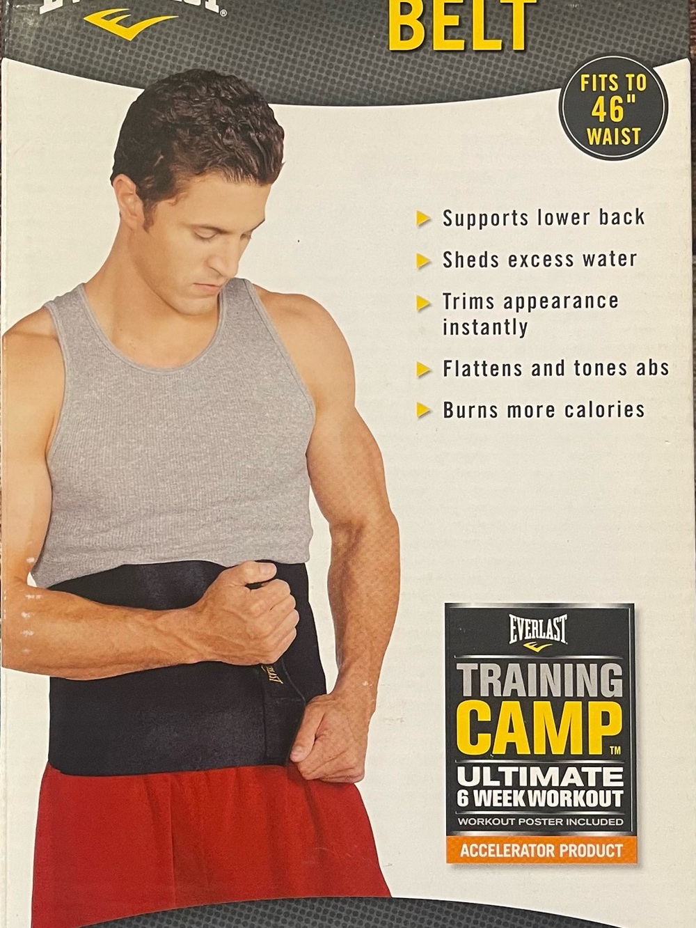 Everlast Black Neoprene Waist Trainer Belt